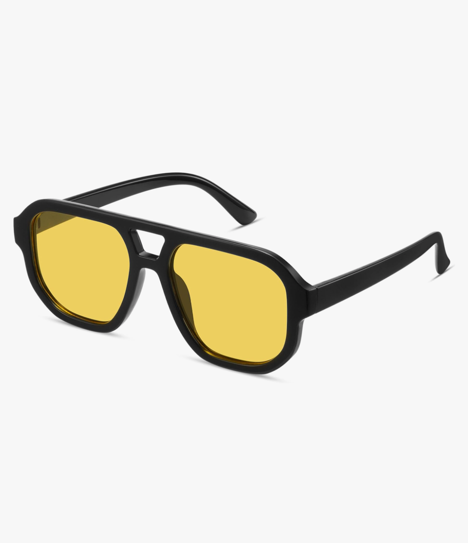livho Trendy Polarized Square Aviator Sunglasses Women Men Square Eyewear Frame, Retro Sun Glasses for Women Men 2025 Shades