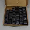 28 Pcs Chair Leg Sliders for Carpet, Square Chair Leg Floor Protectors Glides, Silicone Furniture Leg Protectors Caps, Carpet Protectors Table Feet Teflon Covers Pads (Fit:1-1/8" ~ 1-1/2")