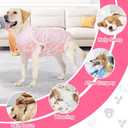 Coppthinktu Dog Onesie for Surgery Female, Breathable Dog Surgery Spay Recovery Suit, Dog Cone Alternative Anti-Licking, Small to XXL Sizes, Pink, Polyester Blend