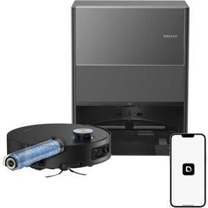 DREAME Aqua10 Ultra Roller Robot Vacuum and Mop & 30,000Pa Suction, Self-Cleaning Dock & Extending Roller Mop, Heat-Washes & Dries, Carpet Protection, AI Camera & LiDAR Avoidance Tech, Voice Control