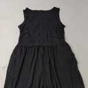 Womens Wide Leg Trousers Sleeveless Plunge Jumpsuits Playsuit Culotte, Size L