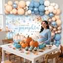 178 pcs Pumpkin Baby Shower Decorations Blue Balloons Set Fall Pumpkin Party for Boys A Sweet Little Pumpkin is On the Way Autumn Baby Shower Boy Garland Arch Kit