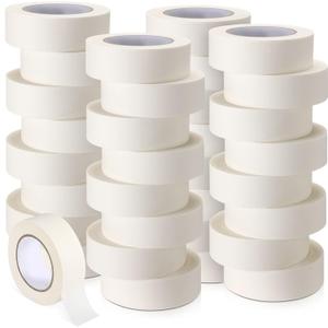 Fumete 72 Rolls White Painters Tape Bulk 1.5 Inch x 55 Yards Painters Masking Tape No Residue Wall Painting Tapes for Wall Painting Decoration DIY Supplies