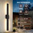 40.1inch Long Outdoor Modern LED Wall Light, Waterproof IP65 Warm White Led Wall Mount Lighting Fixture Black Outdoor Wall Sconces Outside Lights for House Garage Front Door Patio 2Pack