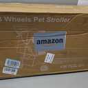 KMFurnila 3 Wheel Pet Stroller for Dogs and Cats, Foldable, Lightweight and Durable, Ideal for Small to Medium Pets, Includes Storage Basket and Cup Holders