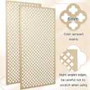 Therwen 2 Pcs Decorative Aluminum Sheet Metal Cloverleaf Sheet 24 x 12 Inch Perforated Metal Panels 0.04 Inch Thick Brass Mesh Decorative Panels for Indoor Outdoor