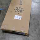 Zinus Full Piper Upholstered Platform Bed with Horizontal Paneled Headboard, Wooden Slat Support, No Box Spring Needed, Easy Assembly, Eco Friendly Packaging, Dark Grey