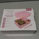 Caperci Extra-Large 62oz Bento Lunch Box for Adults Salad, (Navy & Pink)