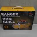 Ranger Portable Charcoal Grill – Compact Lunchbox‑Style Folding BBQ for Camping & Beach| Dual‑Zone Heating, Stainless Steel Body, 3-sec Setup, Includes Tong & Cleaning Brush, Serve 2-3 people