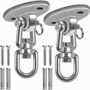SELEWARE Ceiling Swing Mount Stainless Steel Swing Hangers Free Swivel Swing Hooks for Yoga Swing Indoor Outdoor Swing Set Porch Swing Chair Punching Heavy Bag 2000 lbs Capacity Each 2 Pack