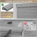 Boolegon No Drill Cellular Shades for Indoor Windows,Noise Reducing & Thermal Insulating Honeycomb Blinds,Cordless Free Stop Blackout Blinds Easy to Install,30" W x 64" H,Blackout Grey