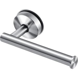 Suction Cup Toilet Paper Holder Bathroom Tissue Paper Stainless Steel Holder Toilet Paper Roll Dispenser Suction Shower Towel Hooks for Bathroom, Brushed Finish,1 PCS