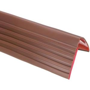 uxcell Stair Nosing, 6.5 ft (2 x 2 Inch) Vinyl Non-Slip Self-Adhesive Staircase Step Edge Protector Waterproof Stair Treads Trim for Outdoor Indoor Floors, Coffee