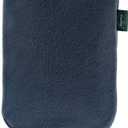 Fashy Hot Water Bottle with Fleece Cover (Navy)