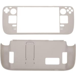 Kickstand Case for Steam Deck, Full Protective Case for Steam Deck, Fingerprint Proof Protector Case with Stand for Steam Deck (White)