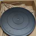 16Inch Lazy Susan Turntable - Heavy Duty Rotating Swivel Steel Ball Bearings - Flat Base Stand for TV/Computer/Monitor/Arts/Crafts/Bonsai/Christmas Tree/Cabinet Organizer(Plastic&Black)