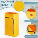 Meanplan 2 Pack Cleaning Cart Bag Zippered Front Replacement Janitorial Cart Thick Bag Large Capacity Commercial Cleaning Bags for Housekeeping Carts, Yellow (26.5 x 15.5 x 10.5 Inch)