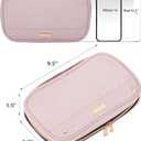 NISHEL Travel Jewelry Case, Holiday Organizer for Necklaces, Earrings, Rings, Bracelets, Watch, Pink