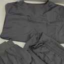 Minty Mint Women's Solid Stretch Medical Uniform Scrub Set V Neck Top Cargo Tapered Jogger Pants (Teal, 3XL)