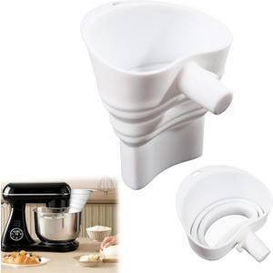 Flour Funnel for Kitchen Aid Mixer,Kitchenaid Attachments for Stand Mixer,Pour Spout for Kitchenaid Mixer,Cookie Countess Flour Funnel for Kitchen Aid,Perfect for Baking, Easy to Use, and Clean