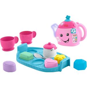 Fisher-Price Toddler Toy Laugh & Learn Sweet Manners Tea Set with Music & Lights for Educational Pretend Play Kids Ages 18+ Months
