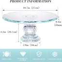 Uten Crystal Glass Cake Stand, 11'' Cake Display Stand, Crystal Glass Fruit Plate, Clear Cake Stand, Display Desserts Holder for Wedding Cakes Serving Platters