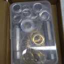 50 Set Grommet Tool Kit, Copper Grommets & Eyelets, 2 Colors, 20mm Inside Dia, 3 Pcs Install Tool, for Leather, Clothes, Belt & DIY Crafts