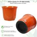 2 Pack 18/15 Inch Large Plastic Pots for Plants, Planters for Outdoor Plants, Durable and Lightweight Flower Pots, Big Outdoor Planters Weather Resistant & UV Resistant, Orange