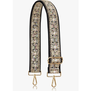 ALLZEDREAM Purse Strap Crossbody Replacement Handbag Shoulder Bag 2" Wide Adjustable Embroidered Lace Sequins