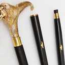 Solid Brass Lion Head Handle Wooden Walking Stick Cane Vintage Designer Handmade Gift