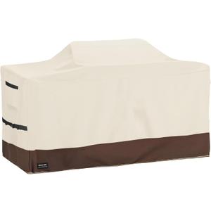 98 Inch Extra Large Grill Cover Kitchen Island Cover Large Island Grill Cover for Outdoor Grill Outdoor Kitchen Cover Heavy Duty Waterproof 98" L x 42" W x 48" H, Beige and Brown