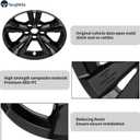 TangMiGe 4-Pack Wheel Skins Compatible with Chevrolet Equinox Alloy Wheel 2010 2011 2012 2013 2014 2015, 17 inch, 10-15 Chevy Equinox Wheel Rim Cover (Bright Black Color)
