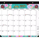 Comix Floral Desk Calendar - 18 Month Wall Calendar 2025-2026 (July 2025–Dec 2026) | 17"x12" Large Monthly Planner for Home, School & Office