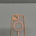 TOCOL Magnetic for iPhone 15 Case, Upgraded Full Camera Protection, Compatible with Magsafe, Drop Protection, Translucent Matte Back Bumper Phone Cover 6.1-Inch (Light Pink)