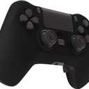 eXtremeRate Black Decade Tournament Controller (DTC) Upgrade Kit for PS4 Slim Pro Controller JDM-040 050 055, Upgrade Board & Ergonomic Shell & Back Buttons & Trigger Stops - NO Controller