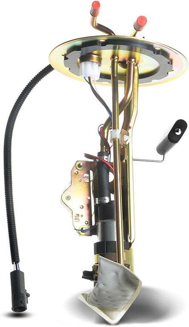 YHTAUTO Electric Fuel Pump with Sending Unit Compatible with Ford E-150 E-250 E-350 E-450 Club Wagon Econoline Super Duty, Center Tank, W/2 Tube Ports