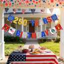 250 Anniversary Usa Banner, 250 Anniversary Usa Merchandise for Party Decorations, 4th of July Decorations, American 250th Independence Day Decorations for Memorial Day