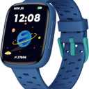 Smart Watch for Kids No Phone No APP Needed, 1.83" AMOLED Screen Fitness Tracker Watch with Pedometer, Kids Smart Watch with Heart Rate/Sleep Monitor, IP68 Waterproof for Boys Girls 5-12 (Blue)