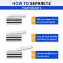 Powerful Neodymium Bar Magnets, 60 Pack Rare Earth Magnets, Heavy Duty Magnet, Rectangular Magnets, Small Magnet Strong for Fridge, DIY, Garage, Kitchen, Science, Craft, Office-20x10x3 mm