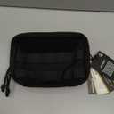 OneTigris MOLLE Pouch, Tactical Admin Pouch Belt EDC Tool Organizer Zippered Utility Waist Pack 7.5"x5"x2" (Medium, Black)