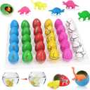 30PCS Small Hatching Dinosaur Eggs for Dinosaur Birthday Party Favors Easter Egg Fillers Goodie Bag Stuffers Classroom Carnival Prizes Pinata Novelty Grow in Water Dino Eggs with Toys Inside Bulk