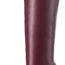 Elisabet Tang Women's Knee High Boots Pointed Toe Tall Boots 4 In Stiletto Heel Stylish Wide Calf Slip on High Heel Booties for Women Winter Long Boot Shoes (11, Wine Red)