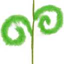 TBD 6Pcs Green Furry Christmas Ornaments Christmas Decorations Christmas Tree Toppers Picks, Green Fuzzy Plush Twigs, Bendable Tree Decor