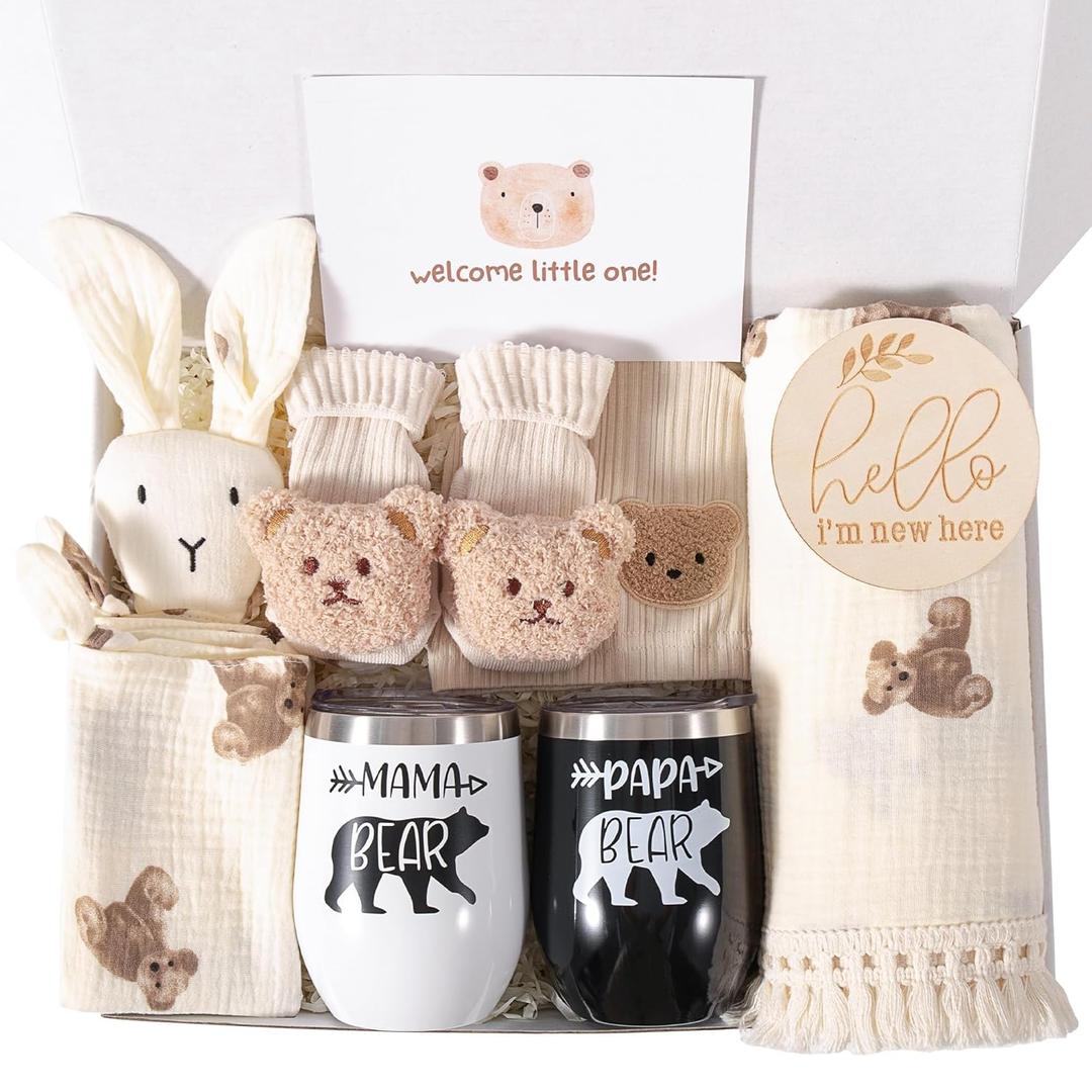 New Mom Gifts, Gender Reveal Gifts for Parents to Be, Pregnancy Gift Set for Expecting Mom, First Time Moms Gift Ideas, New Parents Gifts for Couples, New Baby Gift Basket for Baby Shower