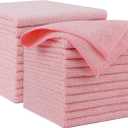 AIDEA Microfiber Cleaning Cloth Pink 20PK, Microfiber Towels for Cars, Premium Car Cloths, Dusting Cloth Lint Free Cleaning Rags for SUVs, House, Kitchen, Window, Workshops, 12×12"