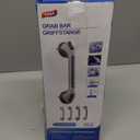 TAILI Shower Grab Bar 16 Inch Suction Cup Grab Bars for Bathroom, Removable Shower Safety Handle Heavy Duty Bathtub Grip for Seniors & Elderly, Strong Handrails No Drilling Waterproof, Silver