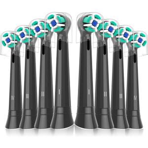 Replacement Heads Compatible with Oral B iO Electric Toothbrush, Soft Toothbrush Heads Fit for Oral-B iO 2/3/4/5/6/7/8/9/10 Series with Covers, Black 8pcs