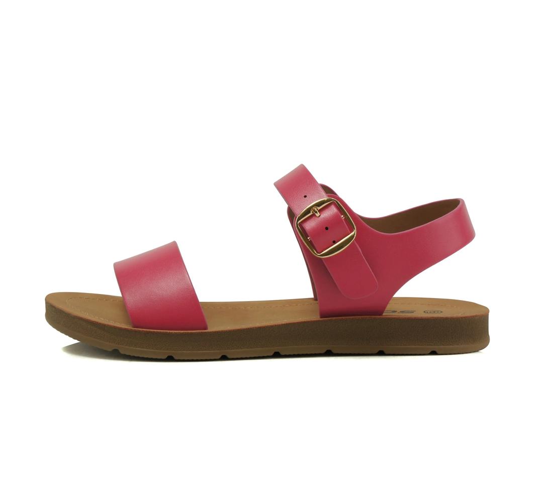 SODA PLENTY ~ Women's Strappy Ankle Wrap Buckle Fashion Flat Sandals, Size 5