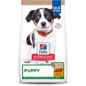 Hill's Science Diet Puppy, Puppy Premium Nutrition, Dry Dog Food, No Corn, Wheat, Soy Chicken & Brown Rice, 12.5 lb Bag BBD 09 2026
