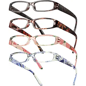 Gaoye 1.5 Readers for Women, Blue Light Blocking Reading Glasses, Stylish Reading Glasses for Women in 4 Patterns